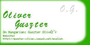 oliver guszter business card